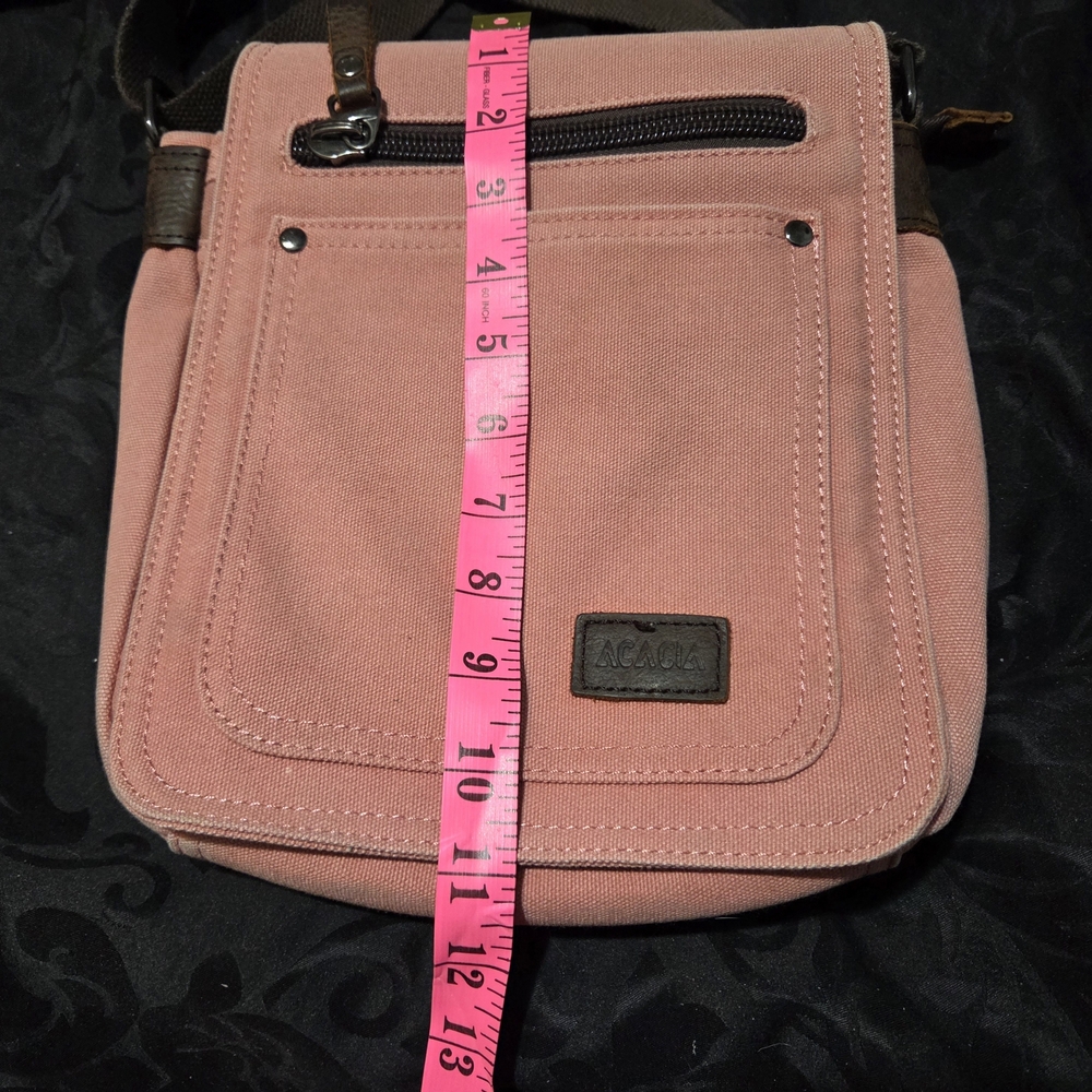Acacia Crossbody Pink Canvas Bag Purse - Picture 7 of 10
